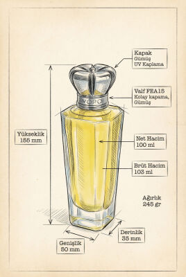 VOPO CROWN 100ml Parfüm Şişesi Takımı - Gümüş - Şelale (1)